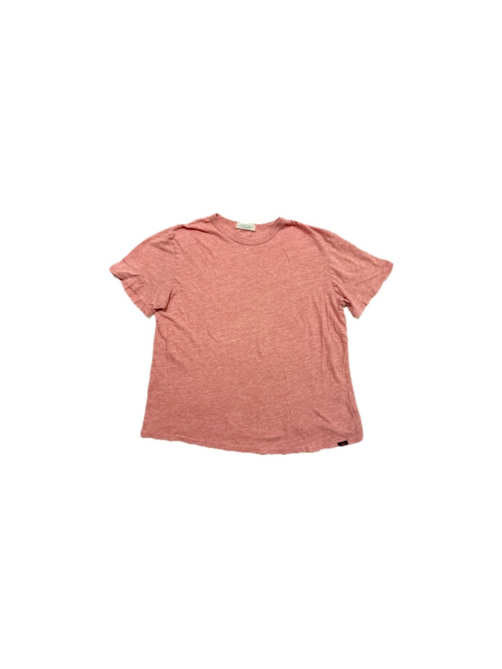 Faherty Sunwashed Heathered Coral Pink Cotton Modal Tee Shirt - Medium (approx)